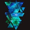 Men's Design By Humans Geometric Triangles Outer Space Galaxy By Limhengs T-Shirt - 2 of 4