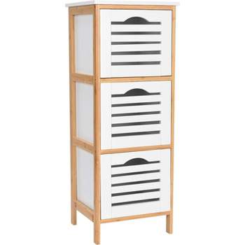 Prosumers Choice Wooden Bathroom Cabinet Storage 3 drawers for Toiletries & Accessories, White