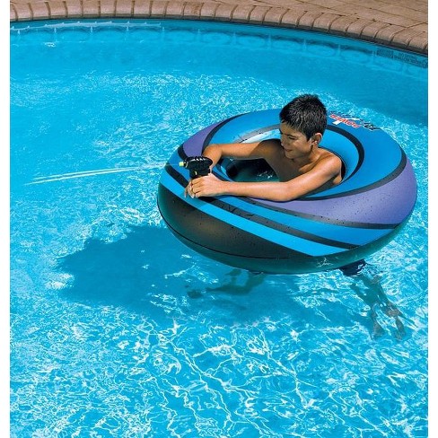 Swimline 42 Inflatable Power Blaster 1-person Swimming Pool Tube Float  With Squirter - Blue/black : Target