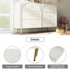 Modern metal foot storage cabinet, drawer dressing table, combining high-quality wood and metal, simple style, dining/living room/kitchen - 4 of 4