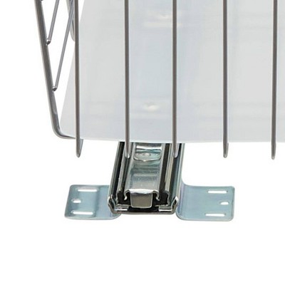 Silver Industrial-Grade Sliding Vegetable-Fruit Bin with PE Liner