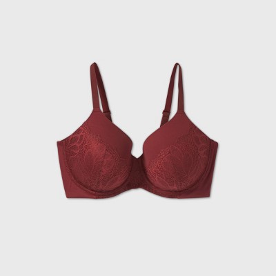 Sublim Lace Cherry Red Balconette Push up Bra