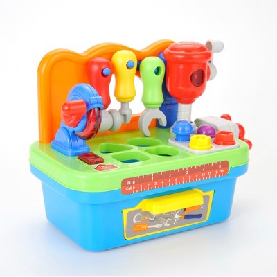 Image of JuzToys Musical Learning Workbench Toy for Boys Kids Construction Work Bench Building Tools Sound Lights Pretend Play Engineering