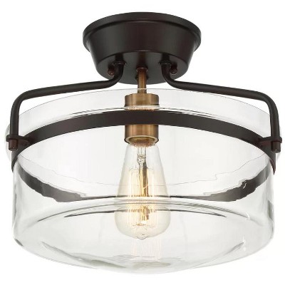 TOBILI Flush Mount Ceiling Light with Clear Glass Shade,Modern Flush Mount Lighting