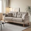 GDFStudio Camain 70.1" Waterproof Fabric Button Tufted Wood Base Sofa with USB Charge Port - 2 of 4