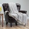 Chanasya Ornate Diamond Cotton Throw Blanket With Tassels - 3 of 4