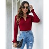 Women's POLO Knitted Long Sleeve Sweater - 3 of 4
