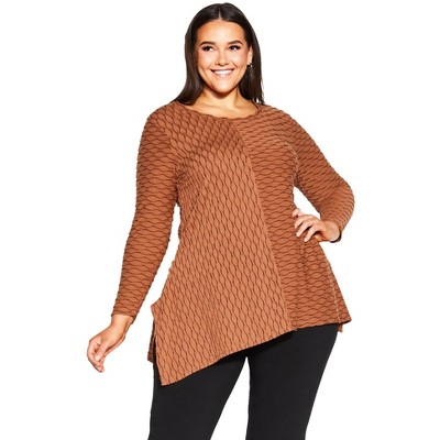 Avenue Women's Plus Size Tiarne Textured Tunic