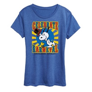 Women's - Peanuts - Snoopy Celebrate Karneval Short Sleeve Graphic T-Shirt - 1 of 4