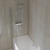 31x55in Bathtub Shower Screen, With 304 Stainless Steel Handle, Thick Transparent Tempered Glass, Safety Corner Shower Panel - 2 of 4