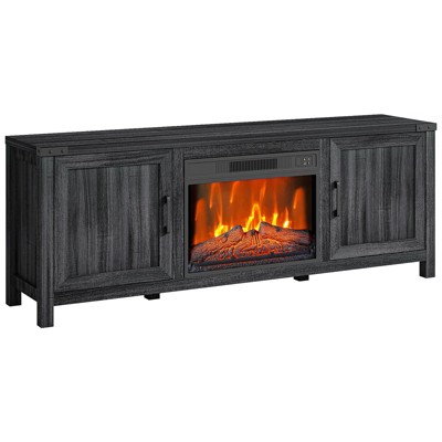 Electric Fireplace with Mantel,Fireplace TV Stand for TVs Up to 67 Inch with 23" Electric Fireplace Remote Control