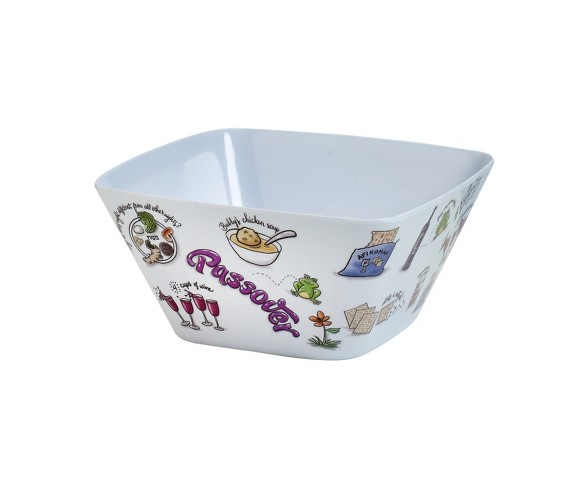 6in Shulsinger Judaica Passover Potpourri Square Melamine Bowl