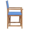 vidaXL Director's Chair - Durable and Foldable Design Furniture for Outdoors - Blue, Made of Premium Teak Hard Wood, Easy to Assemble - 3 of 4