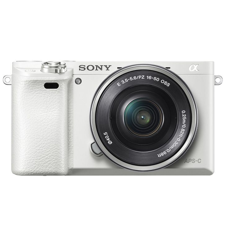 Sony Alpha a6000 Mirrorless Digital Camera - White with 16-50mm Lens, 1 of 5
