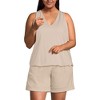 Lands' End Women's Lightweight Jersey Blouson Vneck Tank - 2 of 3