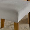Sure Fit 2pc Hampstead Stretch Velvet Short Dining Chair Cover Light Gray: Polyester & Spandex, Pet Friendly - 2 of 4