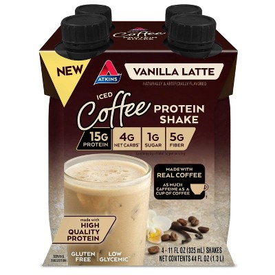 Atkins Ready to Drink Shake - Iced Coffee Vanilla Latte - 4pk