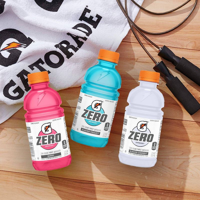 Gatorade G Zero Glacier Cherry Sports Drink - 12pk/12 fl oz Bottles, 4 of 7