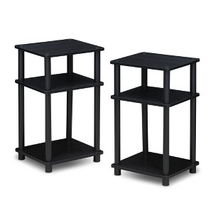 HOMLUX 2 PCS End Table 3-Tier Sofa Side Table Nightstand with Storage Shelf - 1 of 4