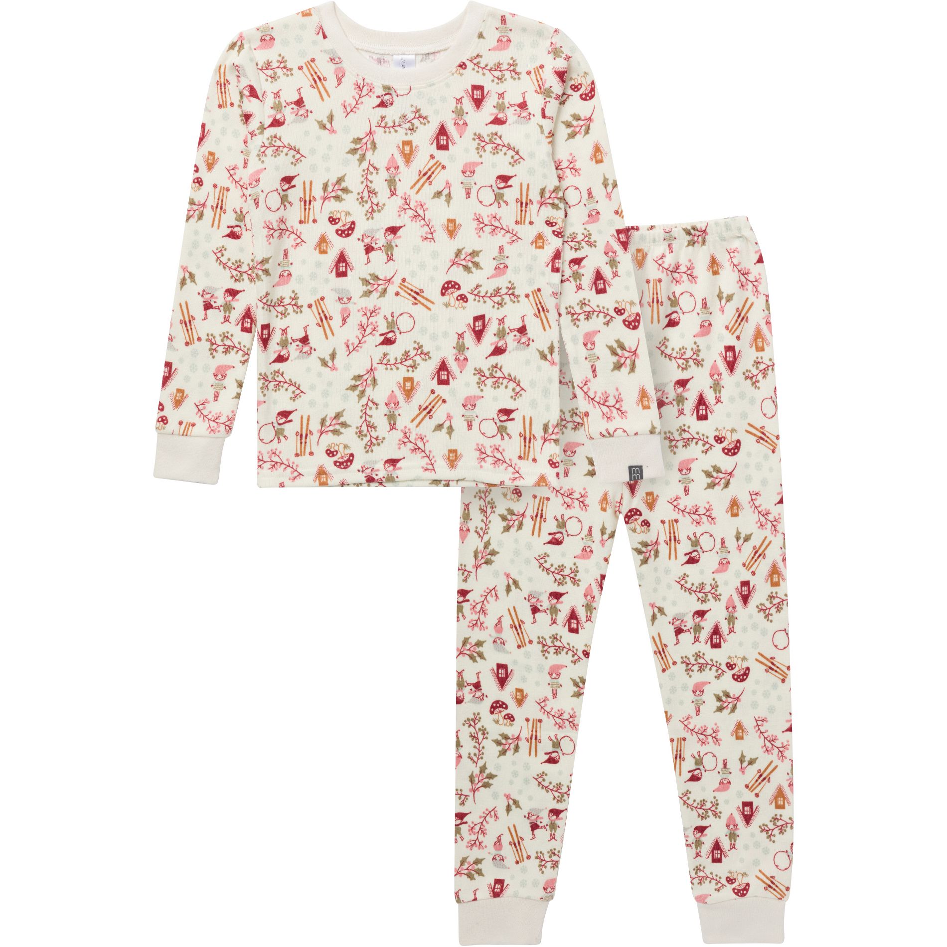 Modern Moments by Gerber Toddler Girls' 2-Piece Snug Fitting Footless Pajama Set, Winter Joy, 5T