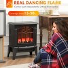 SEVOBAL Fireplace Insert Heater Mantel 3D Flame Fireplace Stove Bottom Air Outlet Fire Place Panoramic Fire Place Heater, Black, 15.9"*11.8"*17.7" - 4 of 4