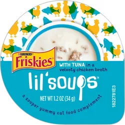 Purina Friskies Lil' Soups In a Velvety Broth Wet Cat Food Complement with Tuna - 1.2oz