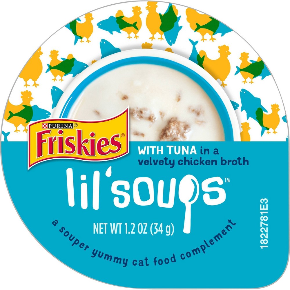 Photos - Cat Food Friskies Purina  Lil' Soups In a Velvety Broth Wet  Complement with 