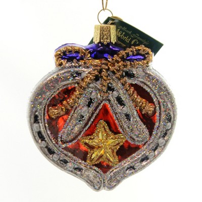 Old World Christmas Western Horseshoe Heart Love Valentine's Day  -  Tree Ornaments