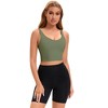 Allegra K Women's Workout Fitness Longline Wireless Padded Yoga Sports Bra - 4 of 4
