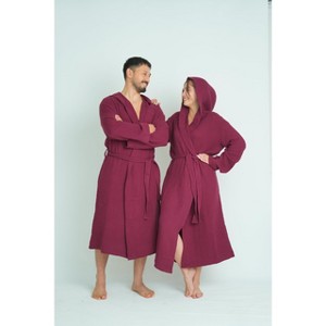 SUSSEXHOME 100% Cotton Muslin Robe – Lightweight Bathrobe for Women and Men - 1 of 4