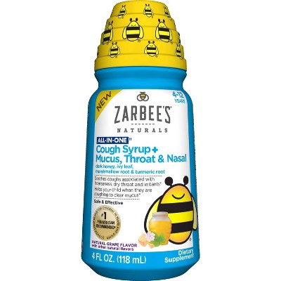 Zarbee's Naturals All-In-One Children's Cough Syrup - Grape - 4 fl oz