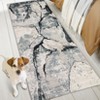 Washable Modern Abstract Living Room Area Rugs, Soft Non Slip Throw Carpet for Bedroom, Contemporary Floor Cover - 2 of 4