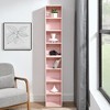 8-Tier Media Tower Rack, CD DVD Slim Storage Cabinet with Adjustable Shelves - 2 of 4
