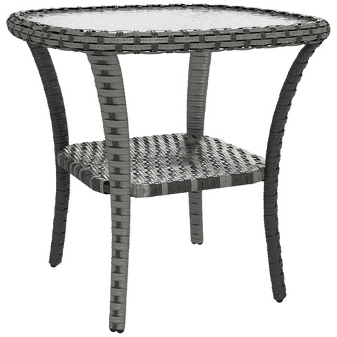 Outsunny rattan best sale side table