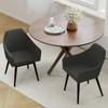 Tangkula Set of 4 Dining Chairs Upholstered Kitchen Table Chairs w/ Solid Wood Legs - 4 of 4