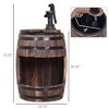 NAYSAYE Fountain Outdoor Water Feature with Rustic Barrel Design for Garden and Backyard, Brown, 12.5"*23"*7.7" - 3 of 4