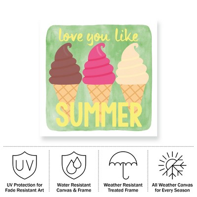 Erin Clark Summer Typography Canvas Print with Aluminum Frame