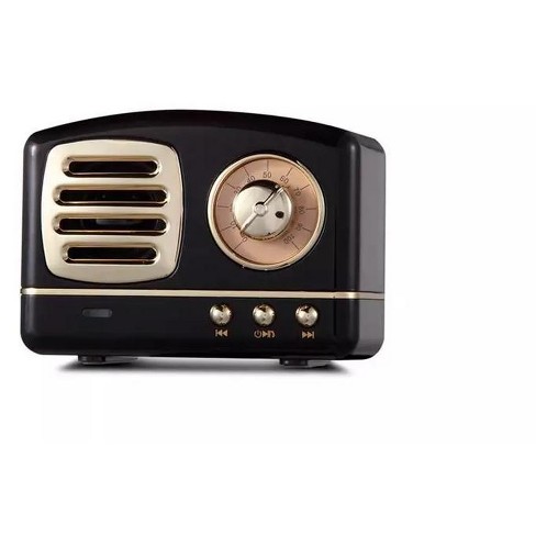 Link Mini Retro Bluetooth Speaker Vintage Wireless Stereo Support Fm Radio  Great For Any Room Or Office - Black : Target