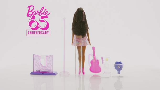 Barbie 65th Anniversary Careers Pop Star Doll &#38; 10 Accessories Including Stage with Movement Feature, 2 of 8, play video