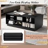 47.2" Modern Rectangle Coffee Table with 4 Drawers, 2 Display Shelves and Tempered Glass Top - Panipeachy - 3 of 4