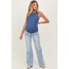 Pinkblush Medium High Rise Wide Leg 90'S Maternity Jeans - 2 of 4