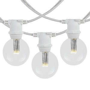 Novelty Lights 100 Feet Heavy Duty Light Strings and Sets with 80 In-Line E17 Sockets, White Wire PVC Stringer, 15" Spacing, Non-Connectable - 1 of 4