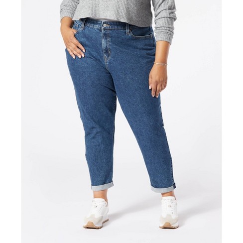Denizen® From Levi's® Women's Plus Size Mid-rise Cropped Boyfriend Jeans -  Splish Splash Stonewash 18 : Target