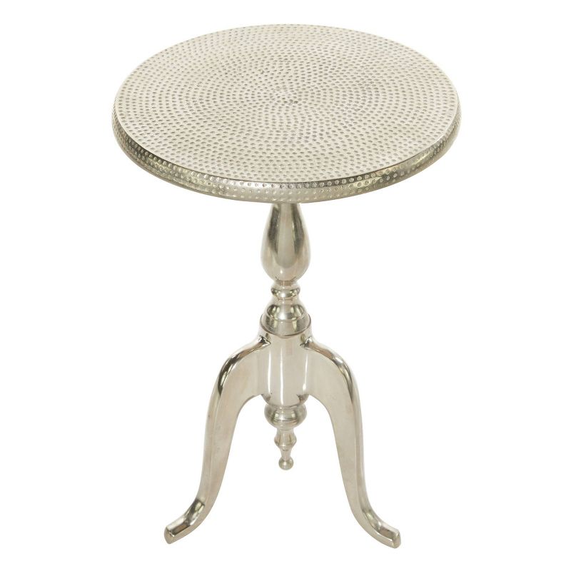 Hammered Metal Accent Table Silver - Olivia &#38; May, 6 of 8