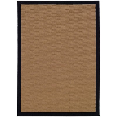 Lindos Neutral Border Rug Beige/Black - Captiv8e Designs