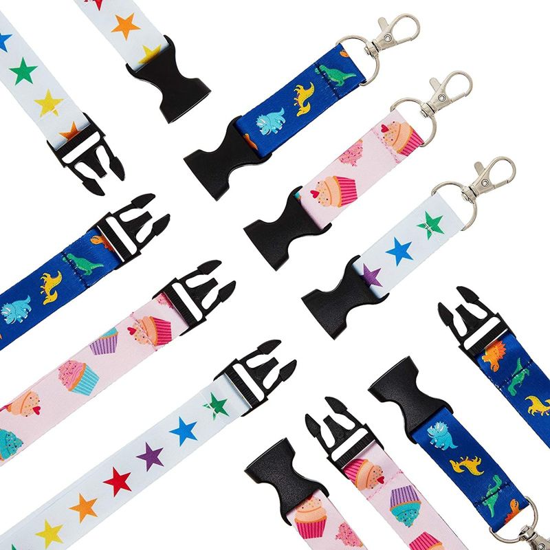 6-Pack Kids Lanyards With Detachable Buckle, 3 Designs, 2 of 5