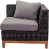 Courtyard Casual Maywood with Teak Sectional Corner Seat Grade A Vietnam Olefin Fabric - 2 of 2