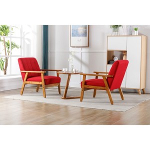 CAVINAS Modern Arm Accent Chair with Side Table,2-Piece Living Room Set,Comfy Ergonomic Lounge Chair for Bedroom, Office, Waiting Room - 1 of 4