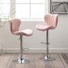 NicBex Dining Chairs Set of 2 Stool Upholstered Chair Airlift Adjustable Swivel Barstool with low-back style for Kitchen, Home Bar - 3 of 4