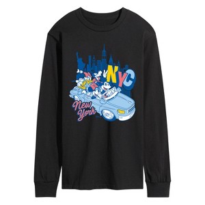 Men's - Disney - Mickey And Minnie Nyc Long Sleeve Graphic T-Shirt - 1 of 3